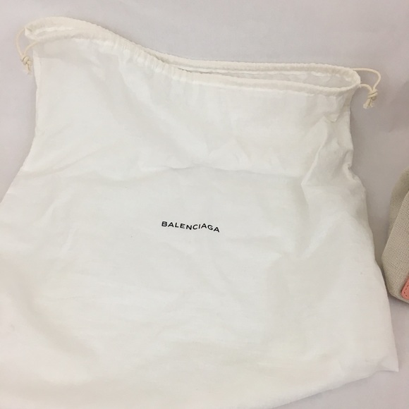 BALENCIAGA Tote Bag Cabas Pink Canvas Leather NWT - Picture 8 of 8